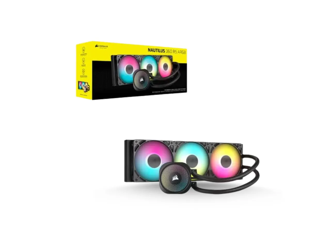 Corsair Nautilus 360 RS ARGB CPU Liquid Cooler (Black) - Image 2
